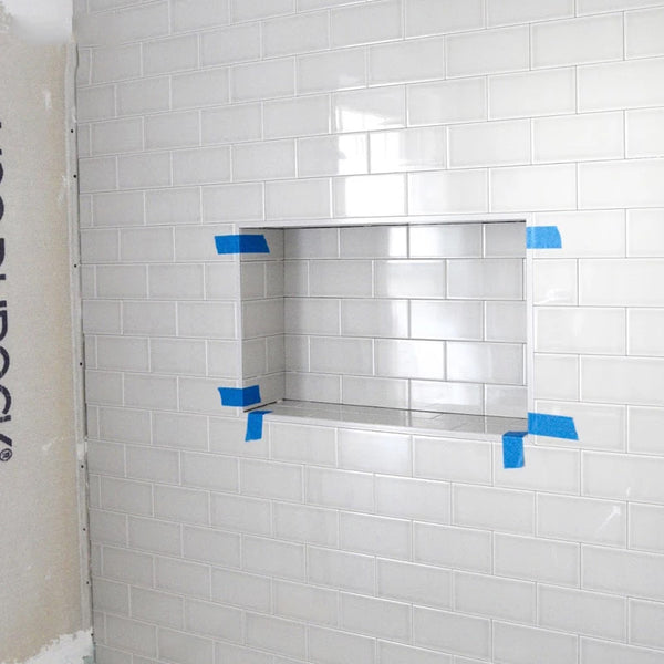 Quick & Easy Ready For Tile Recessed Shower Niche Flapped Over Thin Flange Wall Niche Insert