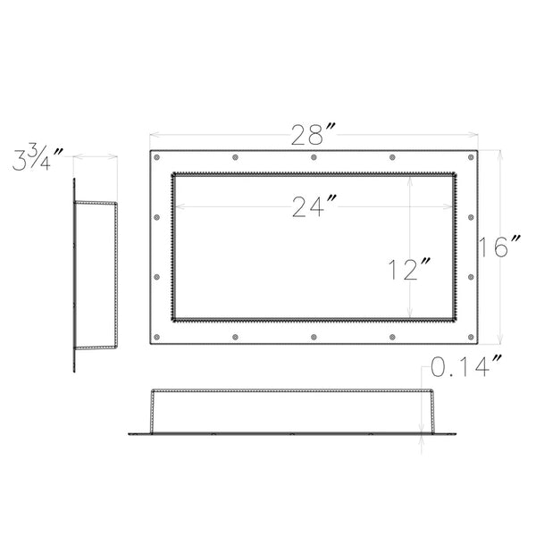 Quick & Easy Ready For Tile Recessed Shower Niche Flapped Over Thin Flange Wall Niche Insert