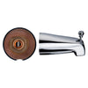 Bathtub Slip-On Diverter Tub Spout Polished Chrome, Solid Brass Construction