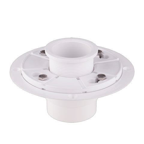 Shower Drain Base for 2" Outlet Linear Drain with adjustable ring  UGDB002-PVC